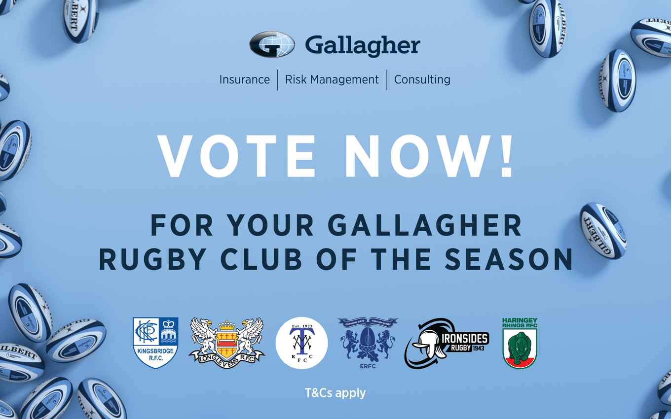 Vote for your Gallagher Rugby Club of the Season