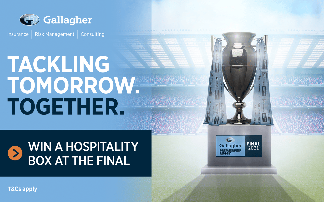 Win a hospitality box at the Gallagher Premiership Rugby Final 2021 