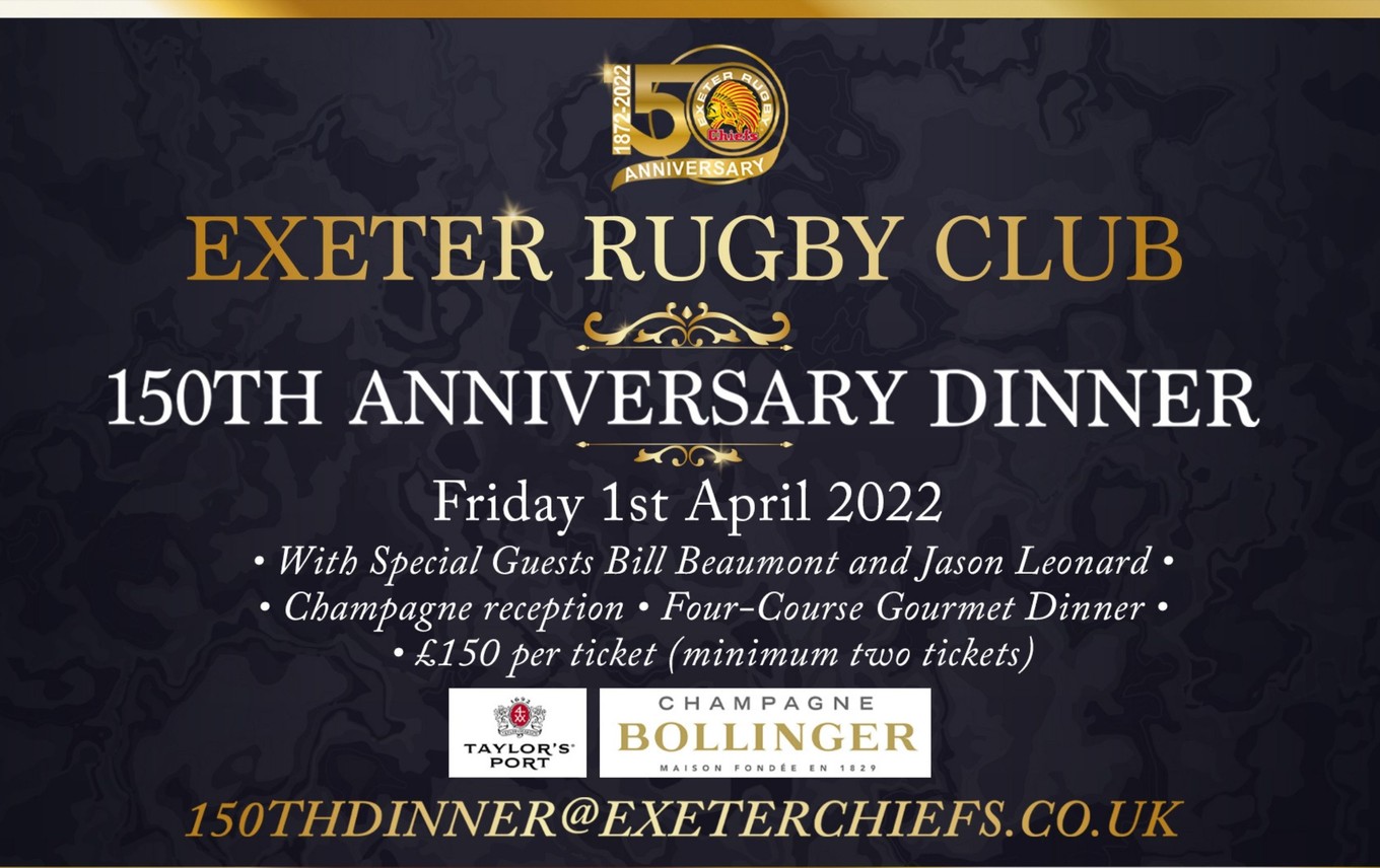 Exeter Rugby Club Celebrating 150th Anniversary