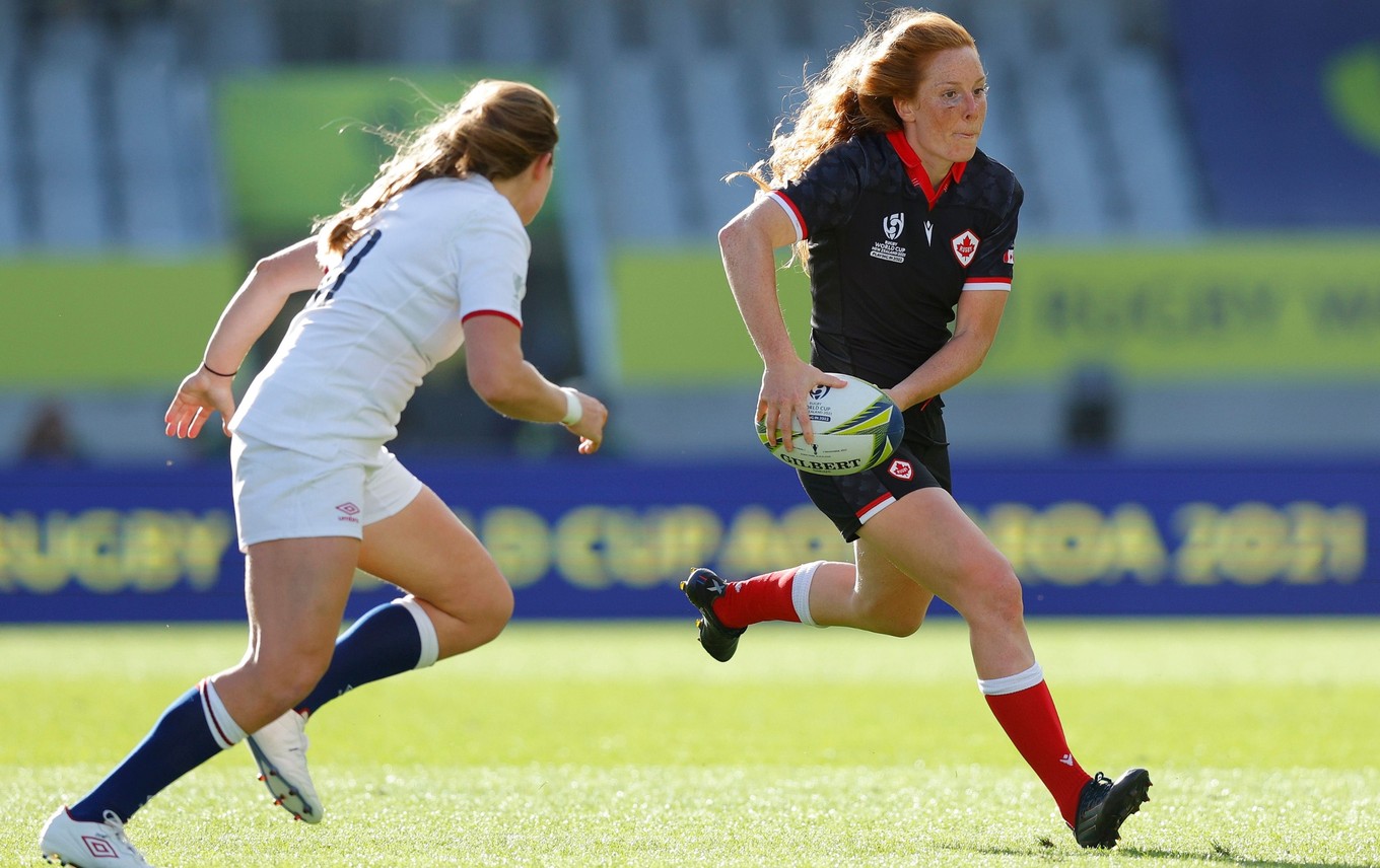 Alex Tessier playing for Canada Rugby in the Rugby World Cup 2021