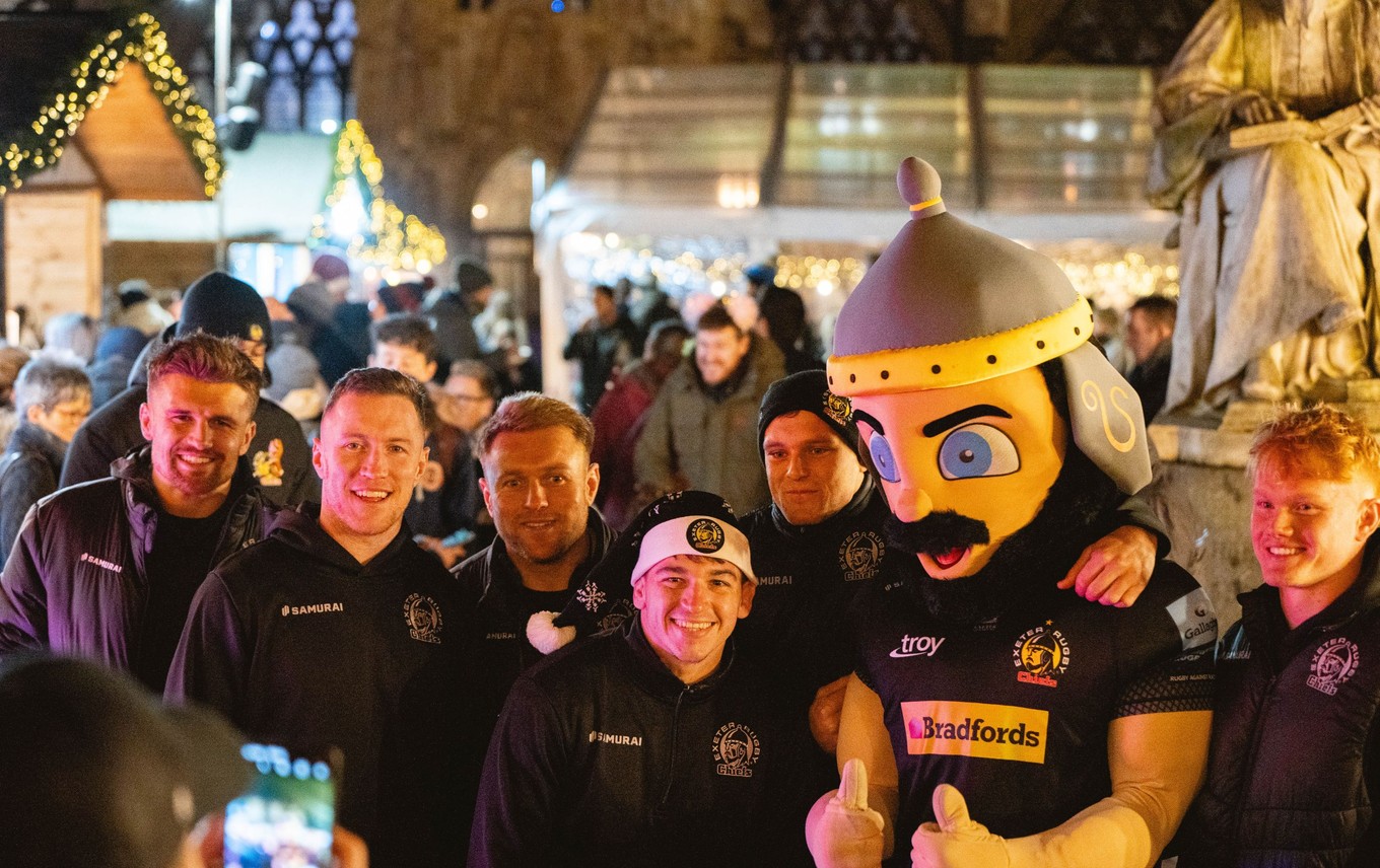 Christmas market at Sandy Park pre-Leicester game