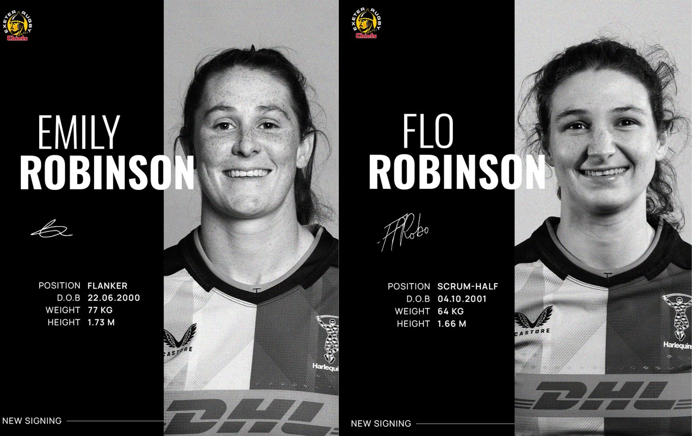 Sister Act II: The Robinsons join Exeter Chiefs Women