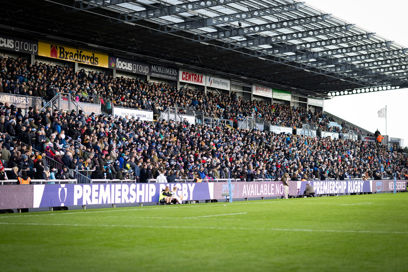 Sandy Park Stadium packed with Exeter Chiefs fans on a match day